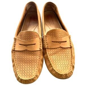 LAUREN RALPH LAUREN CAMILA SUEDE PERFORATED PENNY DRIVING LOAFERS WOMEN'S 10B